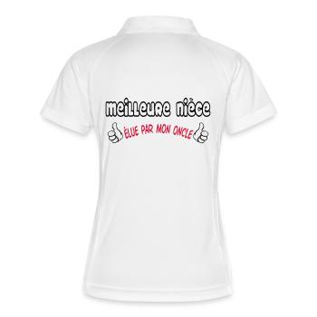 Meilleure nièce - Polo respirant Femme - blanc/marine - Dos