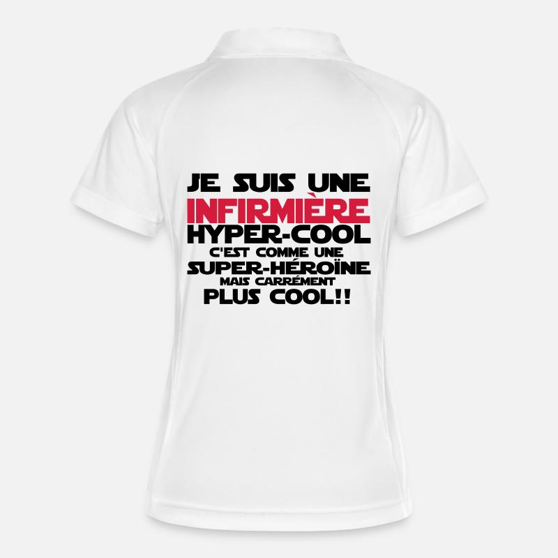 une infirmière hyper-cool - Polo respirant Femme - blanc/marine