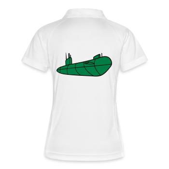 sous-marin Plongée sous-marine Plongée Capitaine de sous-marin - Polo respirant Femme - blanc/marine - Dos