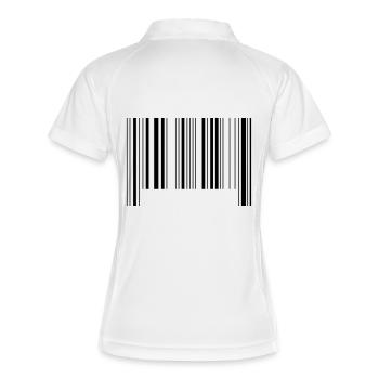 barcode - Frauen Polo atmungsaktiv - Weiß/Navy - Hinten