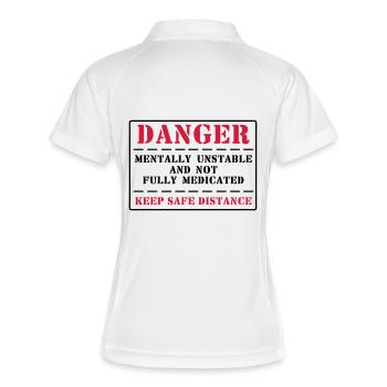 danger - Polo respirant Femme - blanc/marine - Dos