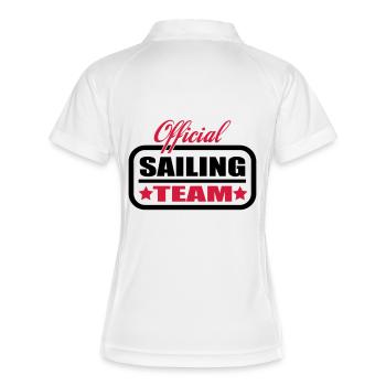 team segeln - Frauen Polo atmungsaktiv - Weiß/Navy - Hinten