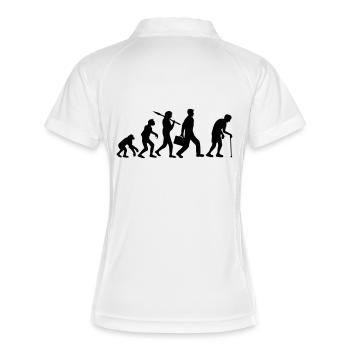 Evolution Opa Design - Frauen Polo atmungsaktiv - Weiß/Navy - Hinten
