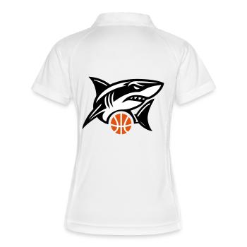 Shark Basketball Team - Women's Polo breathable - white/navy - Back