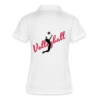 Volleyball - Frauen Polo atmungsaktiv - Weiß/Navy - Hinten