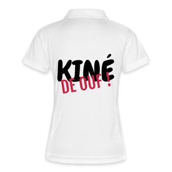 Kinésithérapie / Kiné / Masseur / Docteur - Polo respirant Femme - blanc/marine - Dos