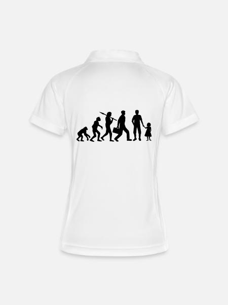 Papa Fille Evolution Enfant - Polo respirant Femme - blanc/marine