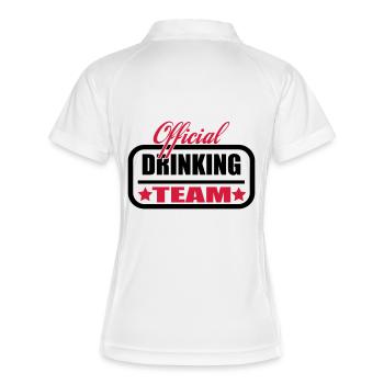 team drinking - Frauen Polo atmungsaktiv - Weiß/Navy - Hinten