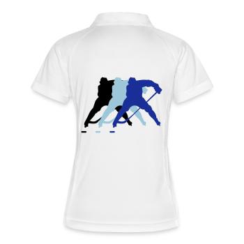 hockey_spieler_002 - Polo respirant Femme - blanc/marine - Dos