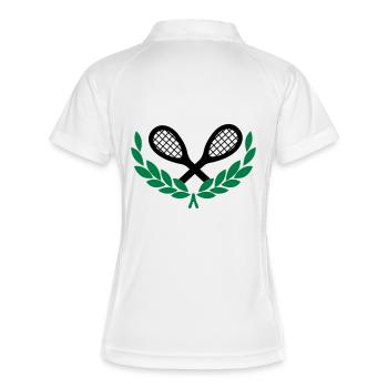 Tennis - Frauen Polo atmungsaktiv - Weiß/Navy - Hinten