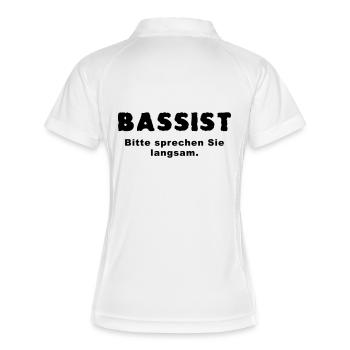 bassiste - Polo respirant Femme - blanc/marine - Dos