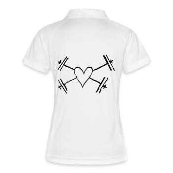 I love Weightlifting - Polo respirant Femme - blanc/marine - Dos