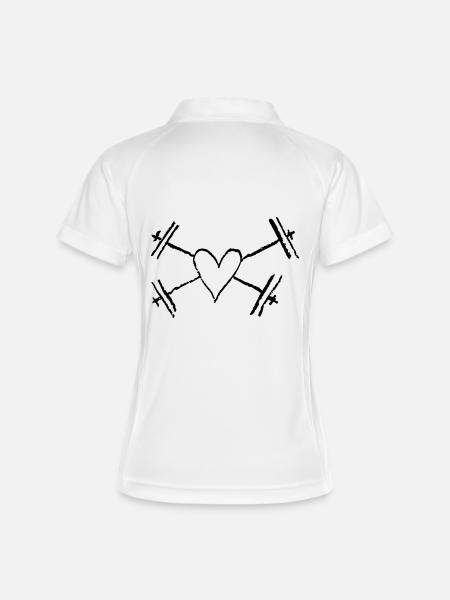 I love Weightlifting - Women's Polo breathable - white/navy