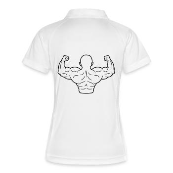 Strong poor bald head - Women's Polo breathable - white/navy - Back