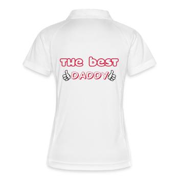 THE BEST DADDY - Polo respirant Femme - blanc/marine - Dos