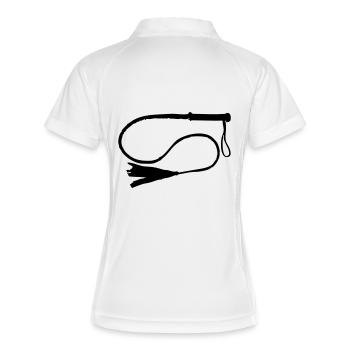 Peitsche - Frauen Polo atmungsaktiv - Weiß/Navy - Hinten