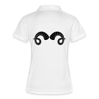 cornes - Polo respirant Femme - blanc/marine - Dos