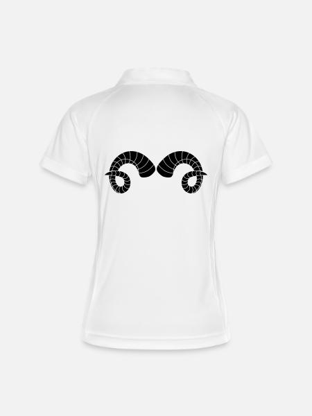 horns - Women's Polo breathable - white/navy
