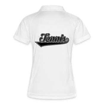 Tennis lettrage - Polo respirant Femme - blanc/marine - Dos