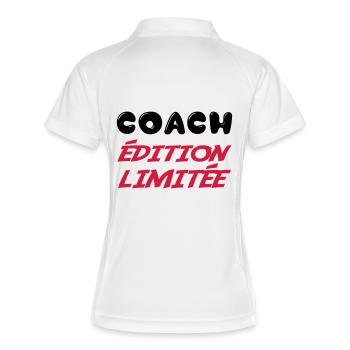 COACH édition limitée - Polo respirant Femme - blanc/marine - Dos
