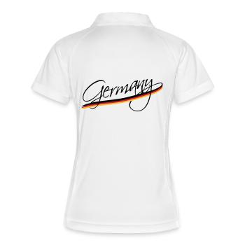 Allemagne - Polo respirant Femme - blanc/marine - Dos