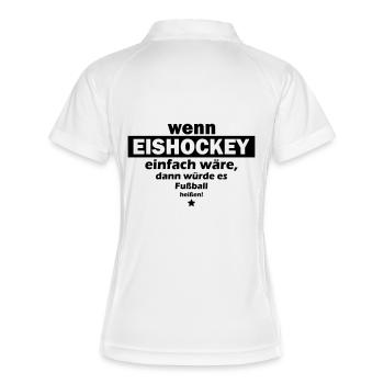 eishockey einfach - Frauen Polo atmungsaktiv - Weiß/Navy - Hinten