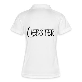 liebster - Frauen Polo atmungsaktiv - Weiß/Navy - Hinten