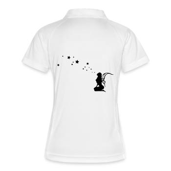 fairy, pixi, elf, star - Frauen Polo atmungsaktiv - Weiß/Navy - Hinten