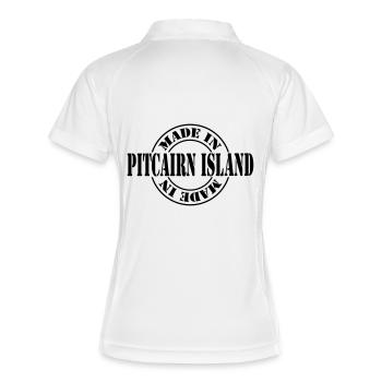 made in pitcairn island m1k2 - Women's Polo breathable - white/navy - Back