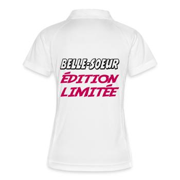 BELLE SOEUR édition limitée - Polo respirant Femme - blanc/marine - Dos