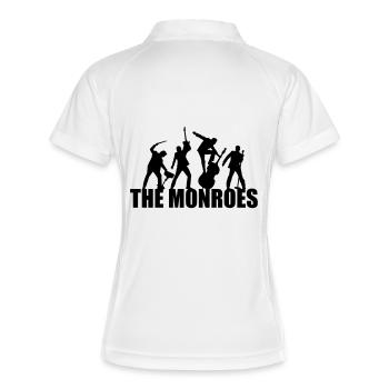the monroes tshirt logo 225mm breite - Frauen Polo atmungsaktiv - Weiß/Navy - Hinten
