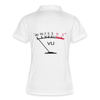 VU Meter Tontechnik Sound Produzent Lautstärke - Polo respirant Femme - blanc/marine - Dos