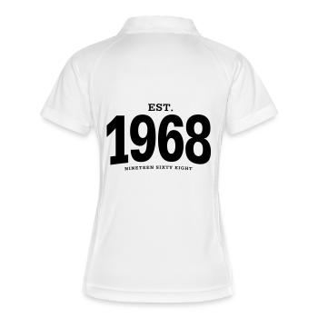 HNE. 1968 Nineteen Sixty Eight - Polo respirant Femme - blanc/marine - Dos