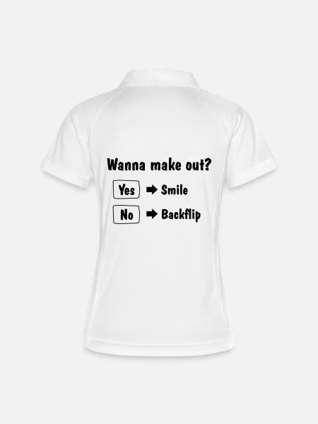 Wanna make out - Women's Polo breathable - white/navy