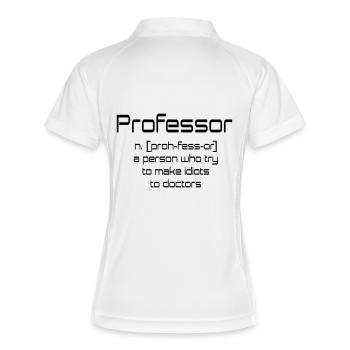 professeur - Polo respirant Femme - blanc/marine - Dos
