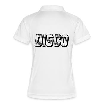 disco - Frauen Polo atmungsaktiv - Weiß/Navy - Hinten