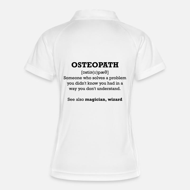 Osteopath - wizard - Polo respirant Femme - blanc/marine