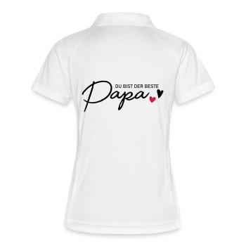 Bester Papa - Frauen Polo atmungsaktiv - Weiß/Navy - Hinten
