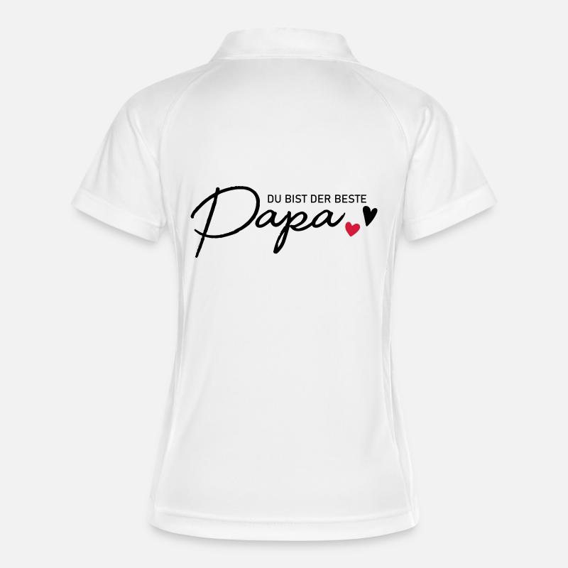 Bester Papa - Frauen Polo atmungsaktiv - Weiß/Navy