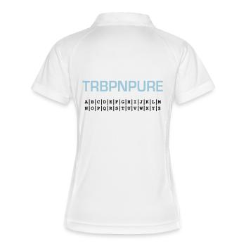 trbpnpure - geocacher - Frauen Polo atmungsaktiv - Weiß/Navy - Hinten