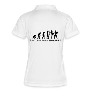 evolution_martialarts - Women's Polo breathable - white/navy - Back