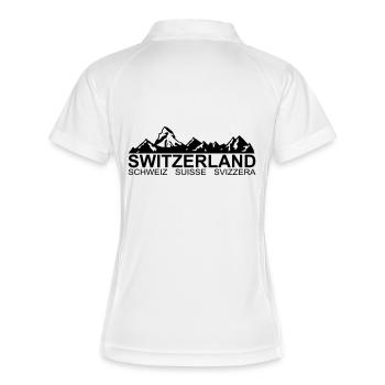 Suisse - Suisse - Suisse - Svizzera - Polo respirant Femme - blanc/marine - Dos