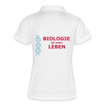 biologie - Frauen Polo atmungsaktiv - Weiß/Navy - Hinten