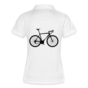 bicycle - Women's Polo breathable - white/navy - Back
