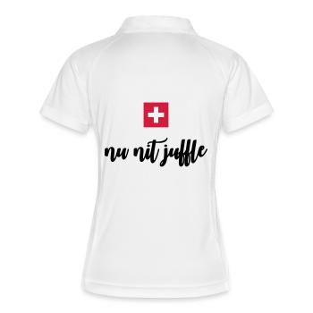 Nu Nit Juffle (CH, Schweiz) - Polo respirant Femme - blanc/marine - Dos