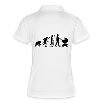 evolution_kinderwagen_mann_a_1c - Polo respirant Femme - blanc/marine - Dos