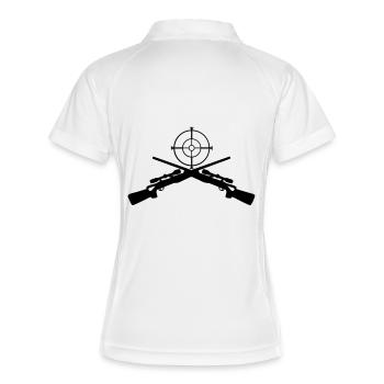 cible sniper gamer fps gaming geek - Polo respirant Femme - blanc/marine - Dos