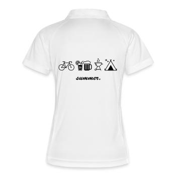 summer. - Women's Polo breathable - white/navy - Back