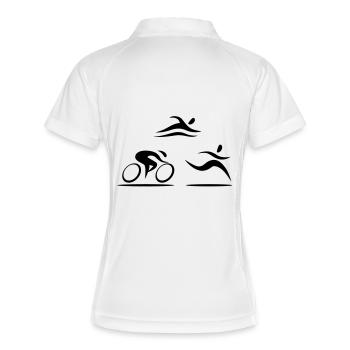 Triathlon - Polo respirant Femme - blanc/marine - Dos