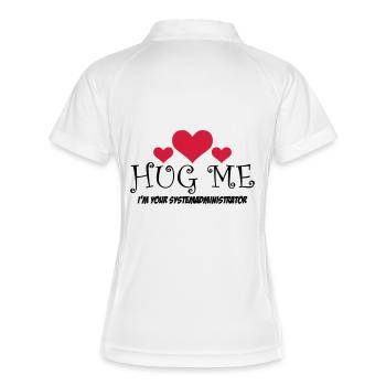 Hug Me! Je suis l'administrateur de votre système - Polo respirant Femme - blanc/marine - Dos